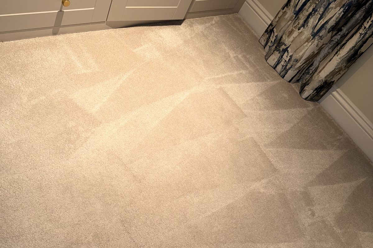 Freshly vacuumed bedroom carpet ready for a check-out inspection, Gloucester